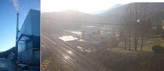 Energija goriva (kore, sječke) se u ložištu pretvara u toplinu koja se dalje prijenosnikom energije (termouljem) prenosi na izmenjivaču termooulje - silikonsko ulje u postrojenju s ORC-om